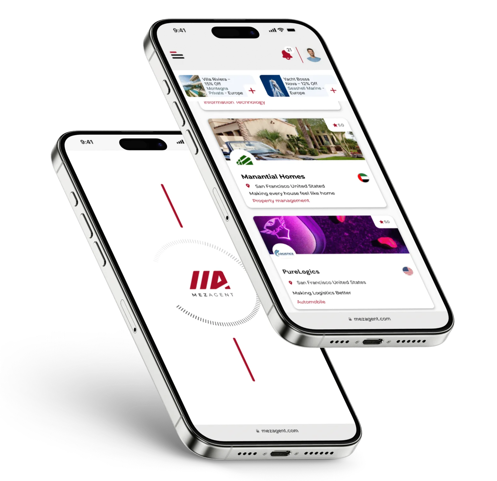Mobile version Image of Mezagent App